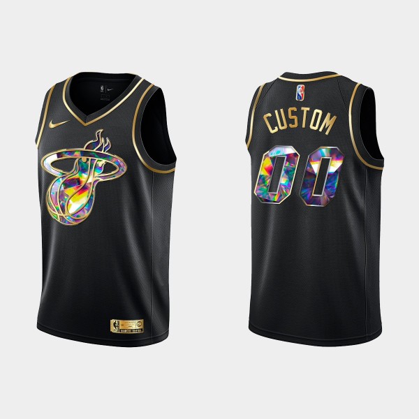 NBA Miami Heat Trikot Benutzerdefinierte Nike 2021-22 Schwarz Golden Edition 75th Anniversary Diamond Swingman - Herren NBA Miami Heat Trikot Benutzerdefinierte Nike 2021-22 Schwarz Golden Edition 75th Anniversary Diamond Swingman - Herren